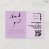 Dank u QR Code Logo Modern Social Media Visitekaartje (Achterkant)