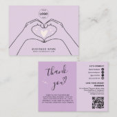 Dank u QR Code Logo Modern Social Media Visitekaartje (Voorkant / Achterkant)