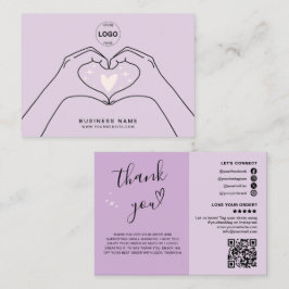 Dank u QR Code Logo Modern Social Media Visitekaartje