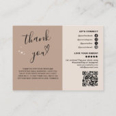 Dank u QR Code Logo Modern Social Media Visitekaartje (Achterkant)