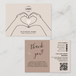 Dank u QR Code Logo Modern Social Media Visitekaartje