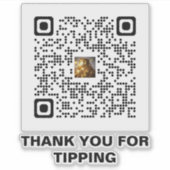 Dank u QR Code Sticker - Bedankt voor uw tip! (Voorkant)