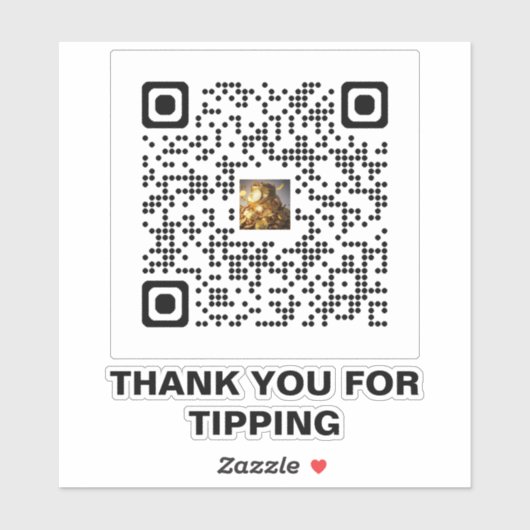 Dank u QR Code Sticker - Bedankt voor uw tip! (Vel)