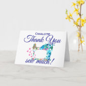 Dank u Quilt naaimachine Wenskaart Kaart (Gele Bloem)