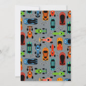 Dank u Racecar Verjaardagsfeestje Kinder auto's Bedankkaart (Achterkant)