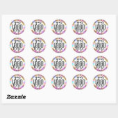 Dank u Rainbow Holographic Business Logo Ronde Sticker (Vel)