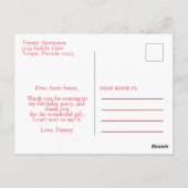 Dank u, Red Bandana Cowboy Cute Pet en Boots Briefkaart (Achterkant)