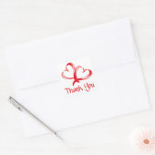 Dank u Red Hearts Liefde Stickers (Envelop)