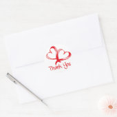 Dank u Red Hearts Liefde Stickers (Envelop)