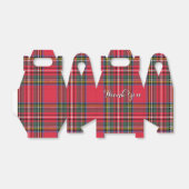 Dank u Red Plaid Gable gunstbox Bedankdoosjes (Uitgevouwen)