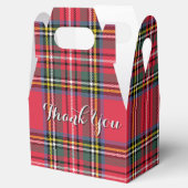 Dank u Red Plaid Gable gunstbox Bedankdoosjes (Geopend)