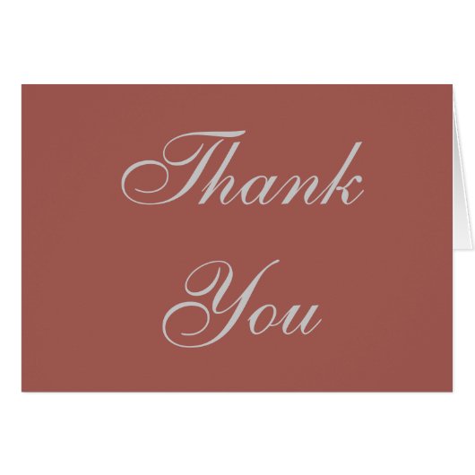 Dank u Redwood Grey Kleur Wenskaart (Voorkant Horizontaal)