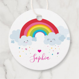 DANK U regenboog letters  felle kleuren Bedankjes Labels