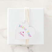 DANK U regenboog letters  felle kleuren Bedankjes Labels (In situ)