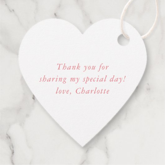 DANK U regenboog letters  pastel kleuren Bedankjes Labels (Achterkant)