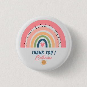 DANK U REGENBOOG SCHATTIGE BOHO-ONTWERP RONDE BUTTON 3,2 CM