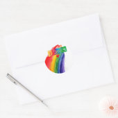 Dank u regenboog sticker (Envelop)