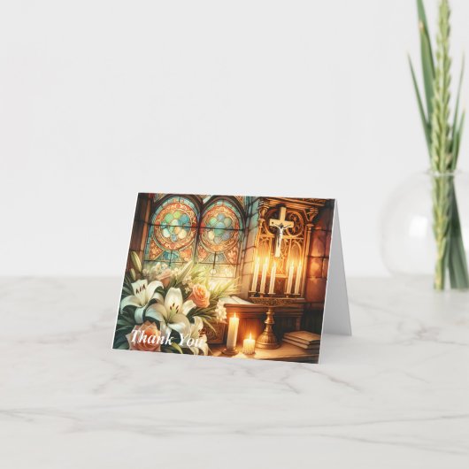Dank u Religieus Bedankkaart (Voorkant)