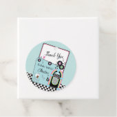 Dank u, Retro 1950's Diner Verjaardag Bedankjes Labels (In situ)