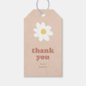 Dank u Retro Daisies Baby shower Cadeaulabel (Voorkant)