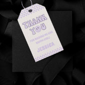 Dank u Retro Groovy 1e Verjaardag Party Favor Cadeaulabel