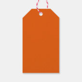 Dank u Retro Sinaasappel Blauwe Strepen Baby showe Cadeaulabel (Achterkant)