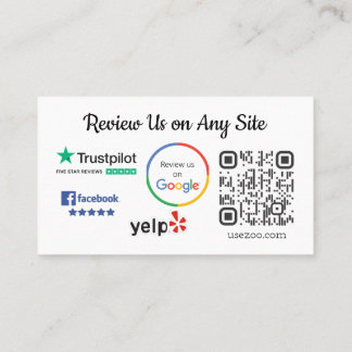 Dank U Review ons Kaart Visitekaartje