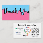 Dank U Review ons Kaart Visitekaartje (Voorkant / Achterkant)