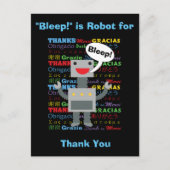 Dank u robot grappig personaliseren briefkaart (Voorkant)
