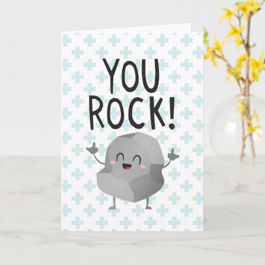 Dank u rock grappig kawaii bedankt zorg werker kaart (Gele Bloem)