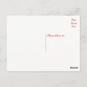 Dank u Rode Bourgogne & Witte Polka Dots Briefkaart (Achterkant)