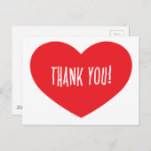 DANK U RODE HARTAPPRECIATIEVERLIES VRIENDSCHAP S BRIEFKAART (Voorkant / Achterkant)