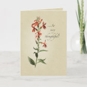 Dank u Rode Wildbloem, Religieus Bedankkaart (Voorkant)