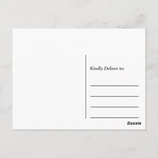 Dank u - Romantische Waterverf Floral Stripes Briefkaart (Achterkant)