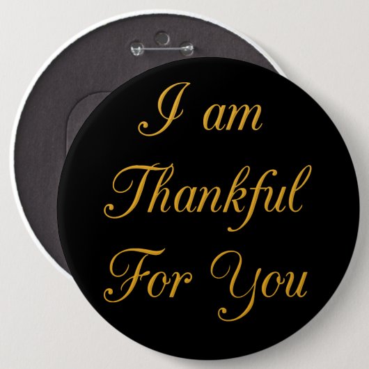 Dank u. ronde button 6,0 cm (Voorkant /achterkant)