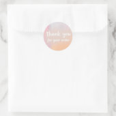 dank u ronde sticker (Tas)