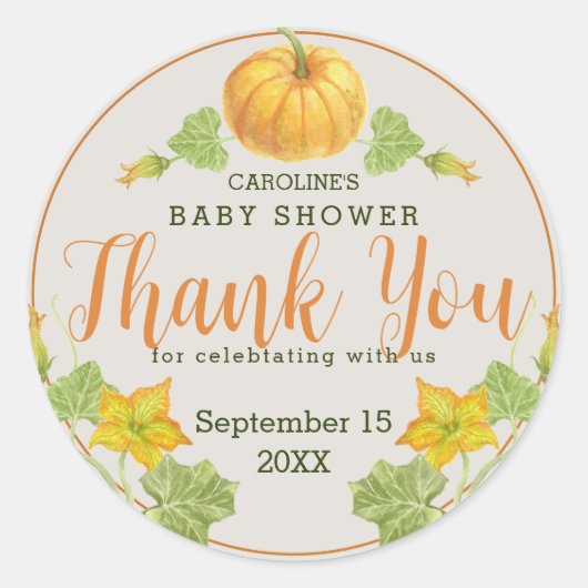 dank u ronde sticker (Voorkant)