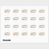 Dank u ronde sticker (Vel)