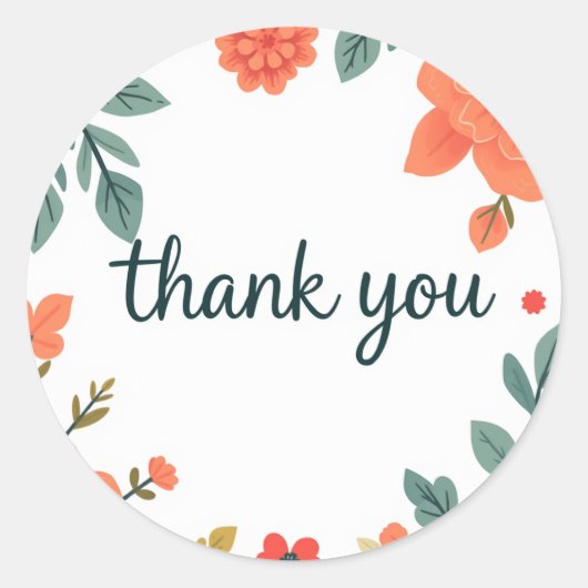 dank u ronde sticker (Voorkant)