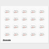 Dank u ronde Sticker - Floral krans ontwerp (Vel)