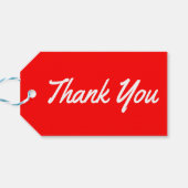 Dank u rood en wit cadeau Labels Cadeaulabel (Achterkant Horizontaal)