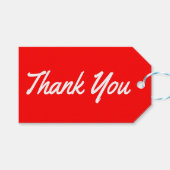 Dank u rood en wit cadeau Labels Cadeaulabel (Voorkant (Horizontaal))