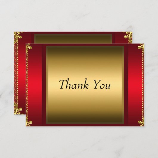 Dank u rood goud dank u kaart (Voorkant / Achterkant)