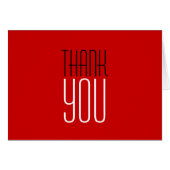 Dank u Rood Wit Zwart Kleur Wenskaart (Voorkant Horizontaal)