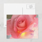 Dank u roos briefkaart (Voorkant / Achterkant)