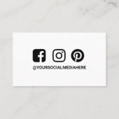 Dank u Roos Glitter instagram Korting Visitekaartje (Achterkant)