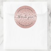 Dank u Roos Gold Animal Print Gradient Ronde Sticker (Tas)