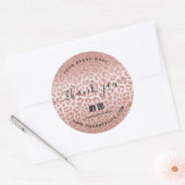 Dank u Roos Gold Animal Print Gradient Ronde Sticker (Envelop)