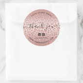 Dank u Roos Gold Animal Print Gradient Ronde Sticker (Tas)