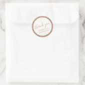 Dank u Roos Gold Blush Glitter Ronde Sticker (Tas)
